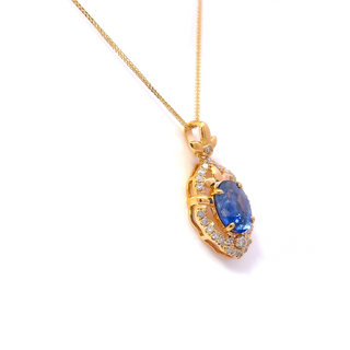 Luna Sapphire Diamond Pendant