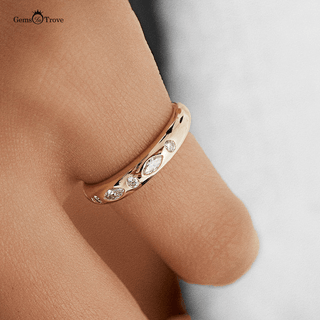 Elegant Flush Set Diamond Ring