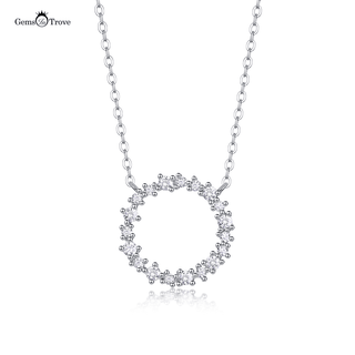 Elegant Moissanite Circle Pendant