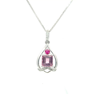 Pink Spinel Radiance Bar Pendant