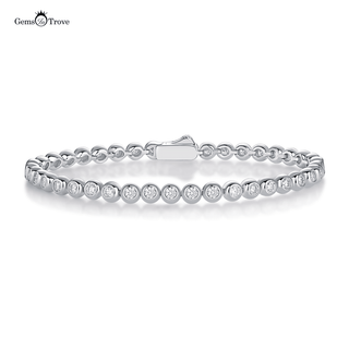 Bezel Moissanite Tennis Bracelet