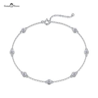 Seven Stone Moissanite Charm Bracelet