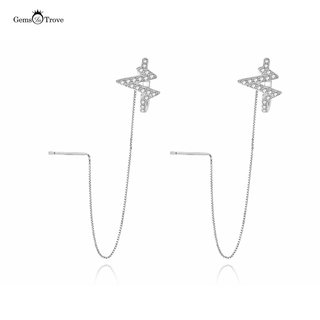   Heart Beat Drop Moissanite Earrings