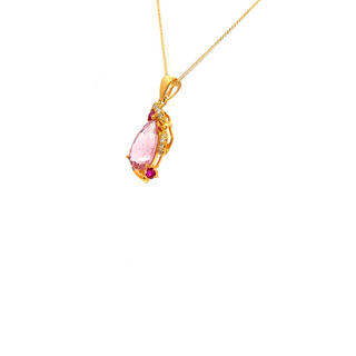 Blossom Pink Tourmaline Ruby Pendant