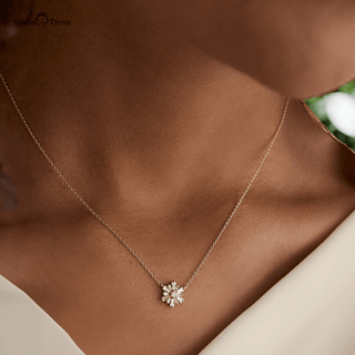 Stunning Diamond Starburst Necklace