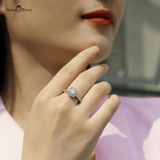 Radiant Halo Pavé Moissanite Ring
