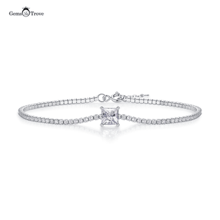 Gleaming Princess Moissanite Bracelet