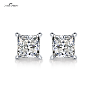 Princess cut Moissanite earrings