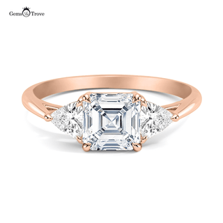 Asscher Triad Grace Ring