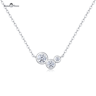 Elegant Moissanite Trio Pendant