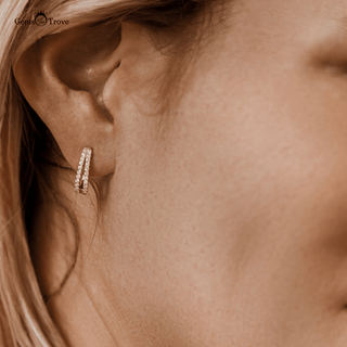 Elegant Double Row Hoop Earrings