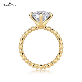 Unique Beads Moissanite Ring