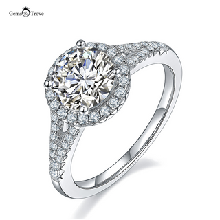 Herringbone Hollow Moissanite Diamond Ring