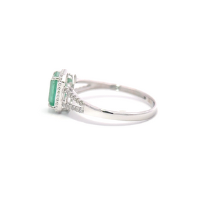Étoile Verde Emerald Halo Ring