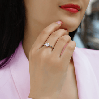 Heart’s Embrace Moissanite Ring