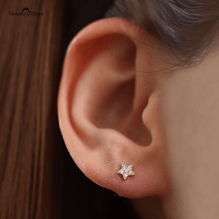 Elegant Star Diamond Earrings