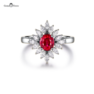 Ruby And Diamond Ring Marquise