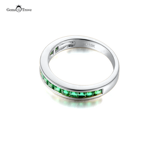 Emerald Half Eternity Band 18k-Gold