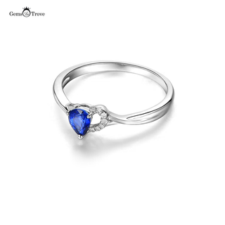 Sapphire Heart Promise Ring