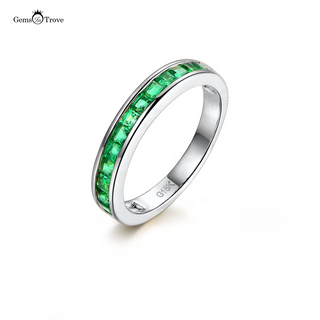 Emerald Half Eternity Band 18k-Gold