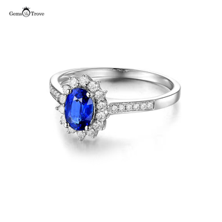 Gold Sapphire Ring Blue Gem