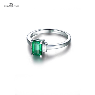 3-Stone Emerald Cut Diamond Ring