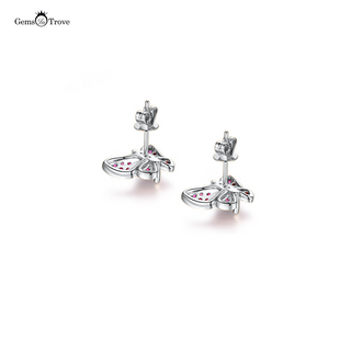 Ruby Stud Earrings Butterfly