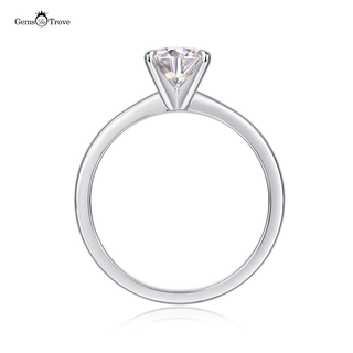 Crown Solitaire Moissanite Ring