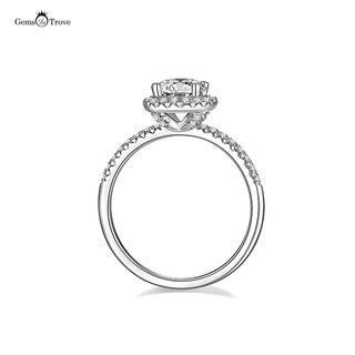 Halo Round Moissanite Diamond ring