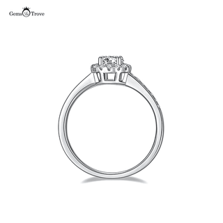 Classic Halo Moissanite Diamond Ring