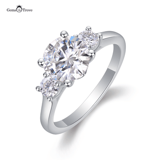 Classico Moissanite Tre Pietre Ring