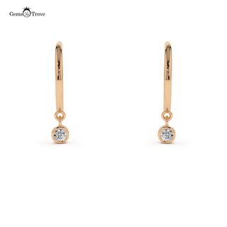 Dangling Round Diamond Earrings