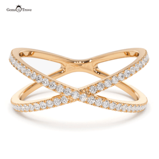 Luxurious Crossover Diamond Ring