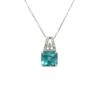 Emerald Cut Green Emerald Pendant