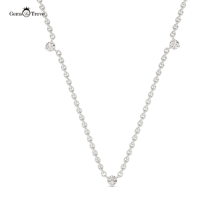 Diamond Embedded Gold Chain Necklace