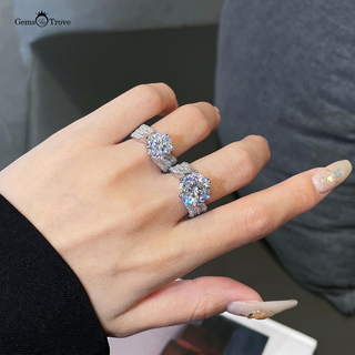 Rising Sun moissanite ring