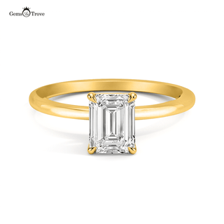 Devoted Heart Emerald Cut Ring