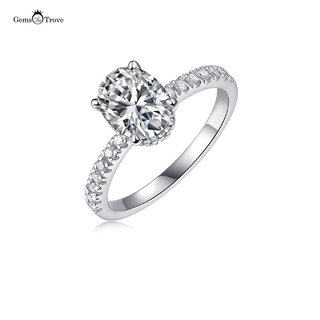 Radiant Oval Moissanite Ring