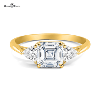 Asscher Triad Grace Ring