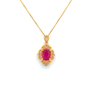Classic Ruby Charm Pendant