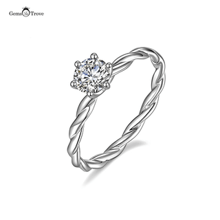 Twisted Shank Moissanite Diamond ring