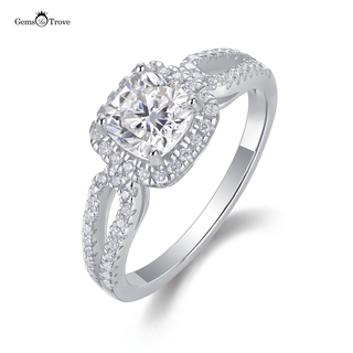 Radiant Gallery Moissanite Ring