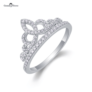 Princess Crown Moissanite Ring