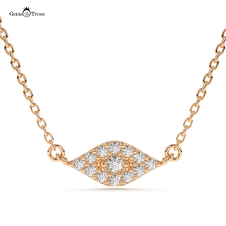 Diamond Gold Eye Pendant Necklace