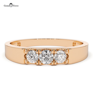 Triple Round Diamond Band Ring