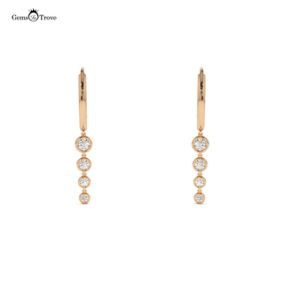 Dangling Bezel Set Diamond Drops