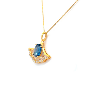 Sapphire Glow Classic Diamond Pendant