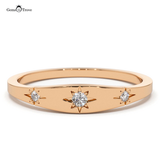 Star Design Diamond Band