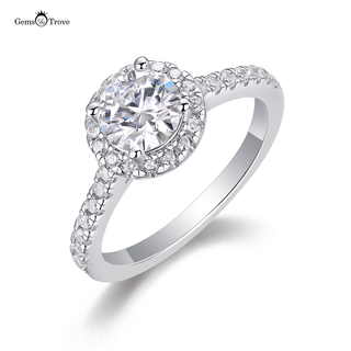Classic Halo Moissanite Engagement Ring