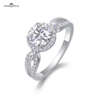 Eternal Sparkle Moissanite Halo Ring